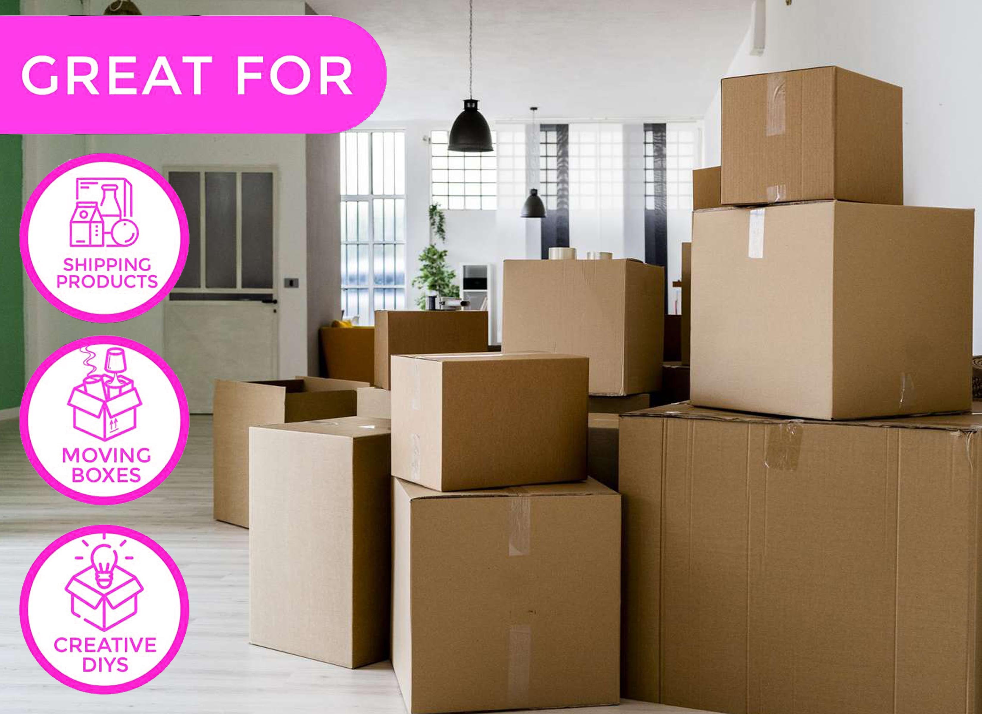 2" 55 yds Super Clear Heavy Duty Packaging Tape 24PK Clear Transparent All-Purpose Glossy Material for Office, School and Home Carton Sealing Tape for Shipping and Moving by WholesaleArtsFrames-com
