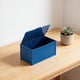 thumbnail image 5 of Contenedor de carga en miniatura, organizador de escritorio, adorno simulado, estilo industrial, caja de almacenamiento con tapa abatible, estuche de Azul mar, 5 of 7