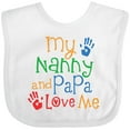 thumbnail image 3 of Inktastic Nanny and Papa Love Me Boys or Girls Baby Bib, 3 of 4