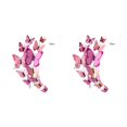 thumbnail image 3 of Justharion 12pcs / Set Multicolore Double Couche 3D Papillons Autocollants Muraux Décoration Murale PVC Papillons Réfrigérateur Autocollants Rose Rouge 2Set, 3 of 6