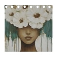 thumbnail image 5 of Woman with Daisy Flower Blackout Curtains for Living Room Bedroom 55W x 54L Insulated Window Drapes 2 Panels, 5 of 5