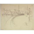 thumbnail image 3 of Ferdinand Boberg 24x20 Black Modern Framed Museum Art Print Titled - The Quai Valmy (1927), 3 of 5
