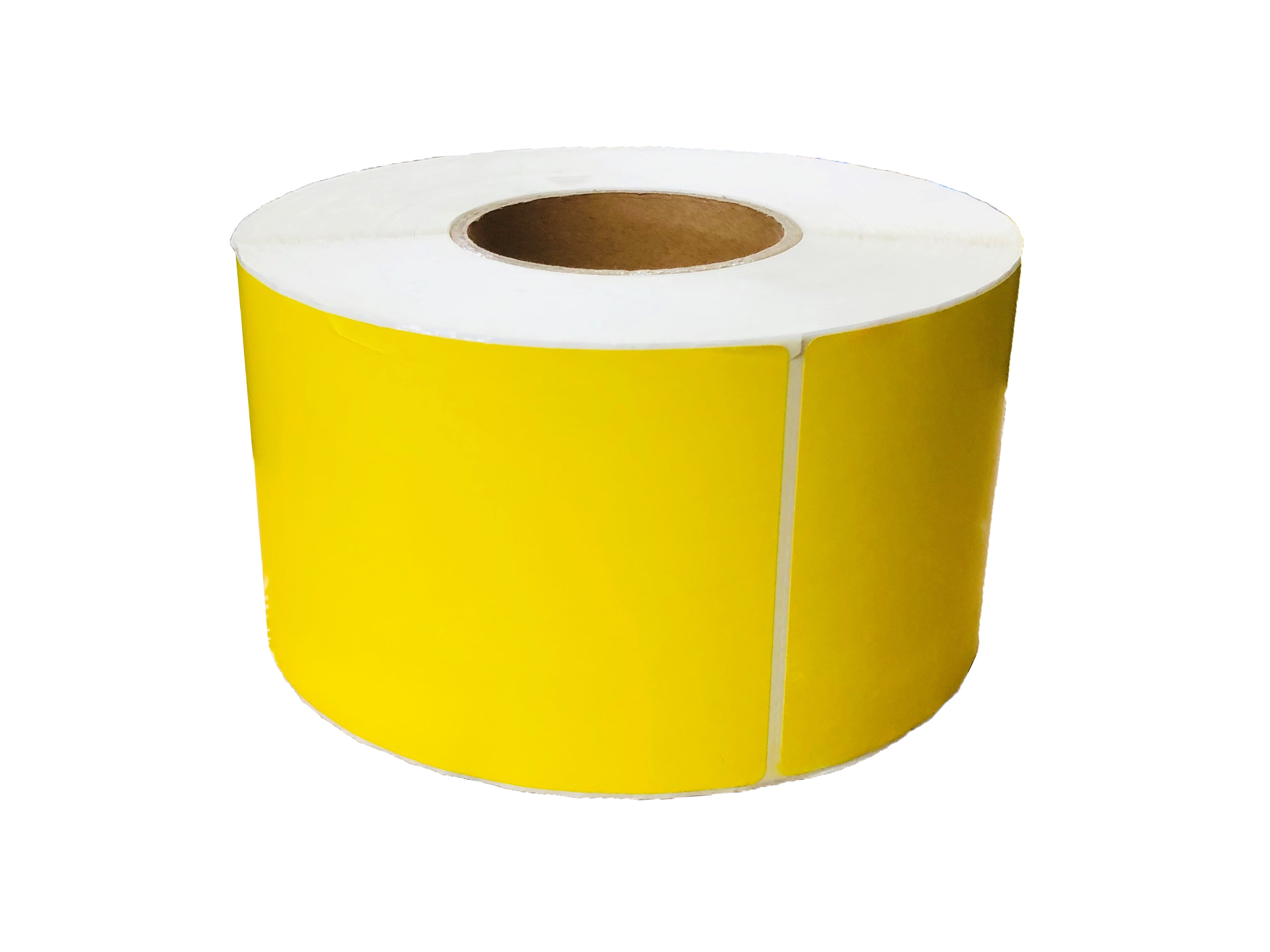 Yellow Color Thermal Transfer Labels 3" Core Required Ribbon, 4" x 6