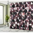 thumbnail image 4 of Ambesonne Geometric Shower Curtain, Retro Pattern Modern Art, 69"Wx75"L, Pale Maroon, 4 of 4