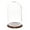 Walnut Veneer Base, variant on Plymor 11.75" x 20" Glass Display Dome Cloche (Walnut Veneer Base)