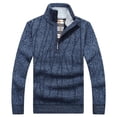 thumbnail image 1 of Mens Zip Up Hoodie Mens Sweatshirt Classic Plain Knitted Sweater 1/2 Zip Up Lightweight Drawstring Pullover Hoodie Mens Hoodie Zip Up Mens Sweatshirt Hoodie Mens Pullover Hoodie, 1 of 1