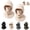 Beige*2, variant on Double Layer Fleece Hooded Hat, 3-in-1 Winter Hat with Face and Neck Coverage for Outdoor Activities