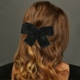 thumbnail image 2 of Unique Bargains 1 Pc Hair Barrettes Fashion Oversized Bow Hair Clip Black, 2 of 5