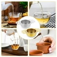 thumbnail image 7 of 2 Pack Tea Strainer, Stainless Steel Tea Strainer Fine Mesh with Bowl Tea Strainers for Loose Tea Mini Tea Fine Sieve with Double Wing Extender for Loose Tea Juice Coffee Filter, Gold, 7 of 7