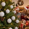 thumbnail image 5 of ZORVINEX Christmas Ball Ornaments Set of 12 – Elegant Solid Color Xmas Tree Baubles, Festive Holiday Decor and Wreath Ornament for Celebrations and Parties,White, 5 of 5