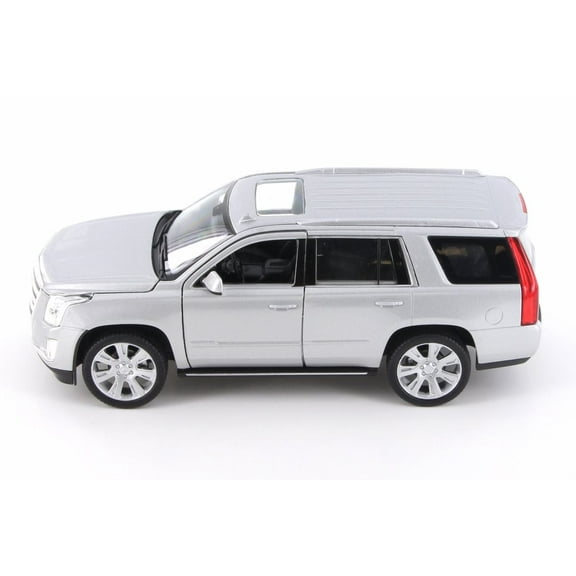 2017 Cadillac Escalade, Silver - Welly 24084/4D - 1/24 Scale Diecast Model Toy Car (Brand New but NO BOX)