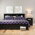 thumbnail image 5 of Prepac Sonoma Black Tall 2-Drawer Nightstand with Open Shelf, 5 of 5