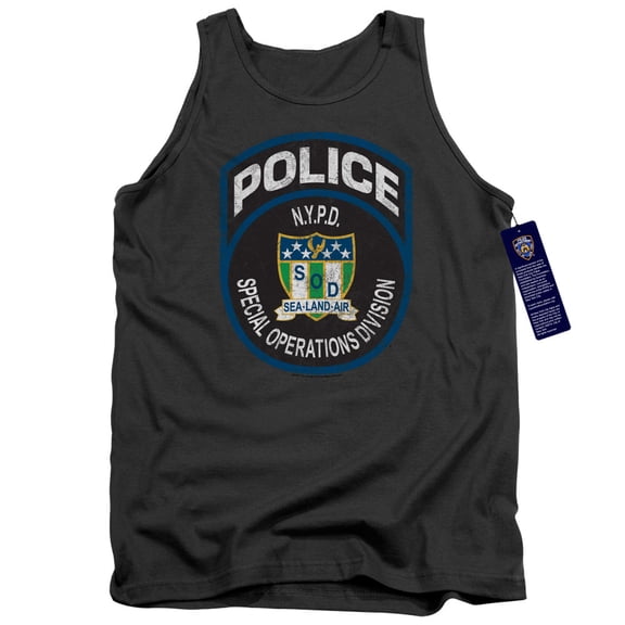 New York City Special Ops Adult Tank Top Charcoal