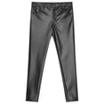 thumbnail image 4 of Zaldita Men's Faux Leather Skinny Pants Stage Club Leg Trousers Stretch Tight Gothic Leggings Black 36, 4 of 7