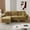 Brown, variant on Wiilayok Velvet Modular Sectional Sofa,L Shaped Sectional Sofa Couch with Ottoman&Gold Legs,Comfy 3 Seater Sofa for Living Room Bedroom Apartment(Orange, 91" L Shaped)