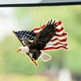 thumbnail image 6 of Zhourta 4th of July 2D Eagle Acrylic Car Hanging Ornament Design Patriotic Red White Blue for Memorial Day Backpack Tag, 6 of 9