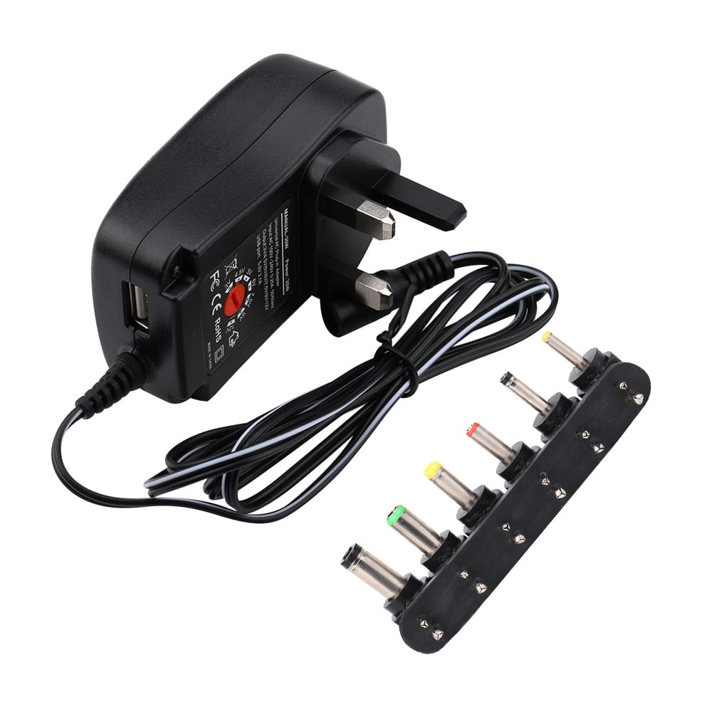 Universal 3/4.5/6/7.5/9/12V AC DC Adapter Converter Power Supply Charger 
