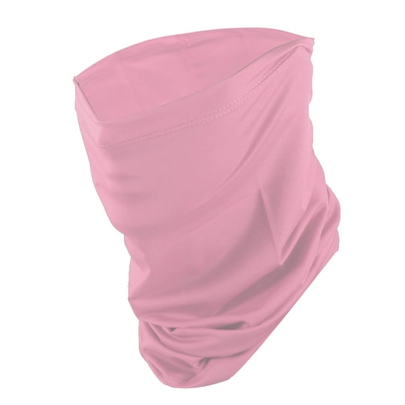 Unique Bargains 1 Pc Neck Gaiter Ice Silk Solid Scarf Mask Bandana Pink