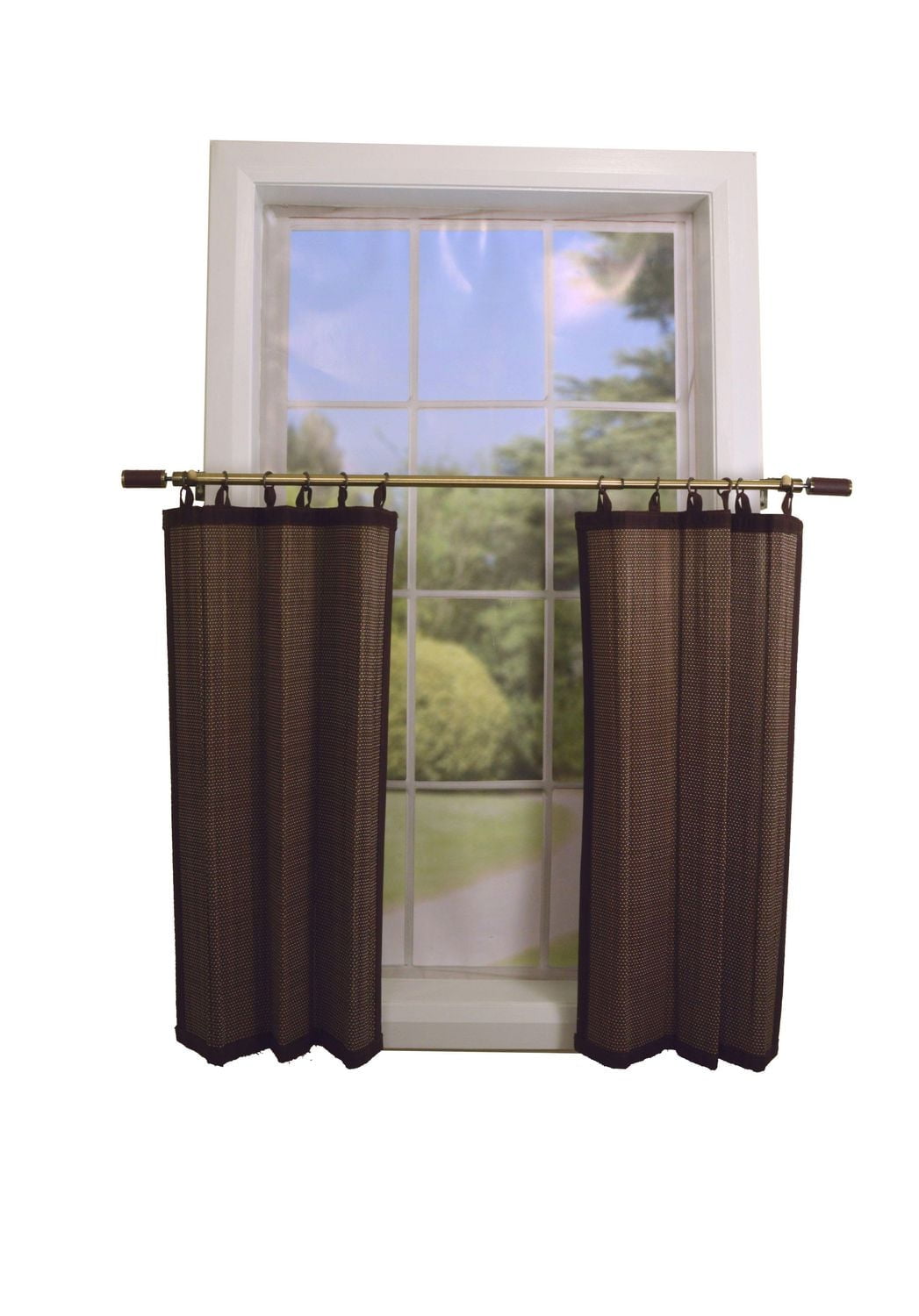 Versailles Brise-Brise en Bois de Bambou à Anneaux 48po x 36po