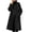 Black, variant on Levmjia Women's Plus Size Longline Wool Look Coat Single Breasted Notched Lapel Pocket Casual Loose Fit Winter Jacket