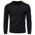 thumbnail image 1 of Mens Slim Fit Casual Shirt Long Sleeves Breathable Sweater Soft Top Knitwear, 1 of 8