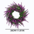 thumbnail image 3 of Artificial Lavender Wreaths for Front Door Outside Summer Spring Wreaths for Front Door Floral Wreath All Season for Wedding Farmhouse Porch Wall Room Home Decor.(11.81In)Wine,1pc, 3 of 6