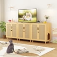 thumbnail image 6 of NARTRU Cat Wooden Litter Box Enclosure with Scratching Doors for Cat Litter Boxes, Natural, 6 of 8