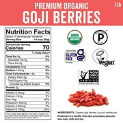 Viva Naturals Organic Goji Berries, 1 lb. - Handpicked