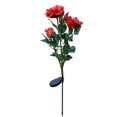 thumbnail image 1 of LED Solar Light 3-Rose Flower Lawn Stake Lamps Yard Art Garden Decor (Red), 1 of 10