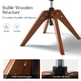 thumbnail image 3 of Adjustable Modern Swivel Leather Desk Task Chair Criss Cross for Makeup Vanity Black, 3 of 9