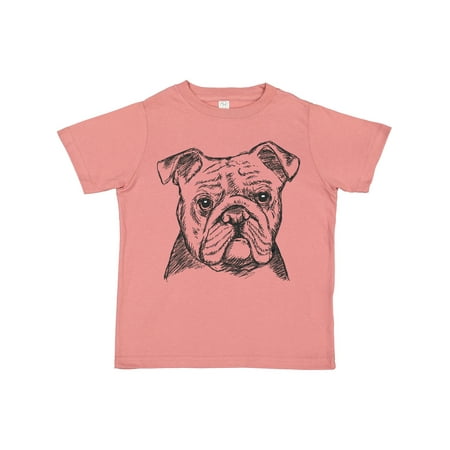 

Inktastic English Bulldog Sketch Portrait Gift Toddler Boy or Toddler Girl T-Shirt