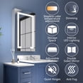 thumbnail image 4 of Boost-M2 20" W x 32" H Bathroom Narrow Light Medicine Cabinet with Lights and Mirror, Recessed or Surface, Left Hinge, 4 of 22