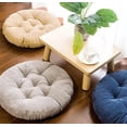 thumbnail image 3 of Khaki 45x45cm Round Chair Cushion Thick Plush Chair Mats Tatami Stool Pad Sofa Seat Mat for Office Computer Chair Cushions, 3 of 4