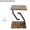 thumbnail image 4 of VIVO Vintage Brown / Black Tensegrity Speaker Stand, Floating Tabletop Platform, 4 of 9