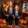 thumbnail image 2 of Halloween Family Matching Pajamas Sets, Halloween Family Moon Printed Loungewear, Spooky Season Holiday PJS Sleepwear, Seasonal Pajamas Casual Wear, Home Relaxation Wear Indoor Leisure, 2 of 7