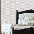 thumbnail image 2 of Peel and Stick Wallpaper Geometric Honeycomb Black White Wall Mural 23.6in x 9.8ft Self Adhesive Removable Wall Paper Renter Friendly Wallpaper for Nursery Bedroom Cabinets, 2 of 8