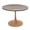 Dark Walnut, variant on LeisureMod Bristol 36" Round Dining Table with MDF Top and Natural Wood Pedestal Base for Modern Kitchen and Dining Room