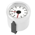 thumbnail image 3 of Instrumento medidor de reloj universal de 2 pulgadas 0-Contador de horas de 12 V/24 V con luz de fondo roja para coche, barco, yate, motocicleta, esfera blanca y marco blanco., 3 of 14