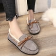 thumbnail image 4 of CHICVOMEY Women's Moccasin Slippers with Faux Fur Lining Warm Non-Slip Indoor Outdoor House Shoes for Winter Comfort Slippers, 4 of 7