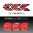 thumbnail image 4 of Unique Bargains 6pcs 3D Reflective Stickers Safety Warning Sign for Car Fender Bumper Night Visibility Decal Carbon Fiber Pattern Red, 4 of 6