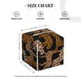 thumbnail image 4 of Tissue Leopard Print Box Cover Holder, Square by Xecao - Leather Decorative Organizer for Tabletop, Bathroom, Car, Office, 4 of 8