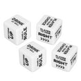 2 Set English Wine Order Dice White Lightweight Fun Action Instructions Dice for Table Games