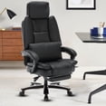 thumbnail image 2 of KCREAM 500Lbs Big and Tall Office Chair,High Back Reclining Office Chair with Footrest Heavy Duty Computer Executive Chair with Lumbar Support Wide Ergonomic Recliner Chairs for Adult,Black, 2 of 16