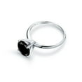 thumbnail image 3 of Gem Stone King 14K White Gold 2.20 Ct Round Black Diamond Women Solitaire Engagement Ring, 3 of 6
