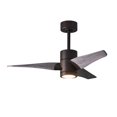 thumbnail image 2 of Super Janet three-blade ceiling fan in Textured Bronze finish with 42” solid barn wood tone blades and dimmable LED light kit&nbsp;, 2 of 5
