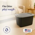 thumbnail image 2 of Homz 6610BKTS.10 10 Gallon Durable Molded Plastic Storage Bin with Secure Lid, 2 of 11