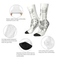 thumbnail image 6 of Goofa Summer Vacation Scene With Camping Van Printed Men's Crew Socks, Soft Durable Breathable Moisture-Wicking with Odor Control Cotton socks, 6 of 9