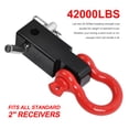 thumbnail image 5 of WINMAX AUTOMOTIVE TOOLS Receiver Hitch D-Ring With 5T 3/4In Shackle Tow Hook Winch Mount To 2" Receivers, 5 of 11