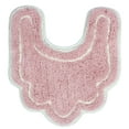 thumbnail image 2 of Home Weavers Allure Bathroom Rug Toilet Rugs U Shaped Contour,Extra Thick Toilet Rug, Non-Slip Contour Mat for Bathroom,100% Cotton Soft, Absorbent Water, Machine Washable, 20"x20" Contour, Pink, 2 of 9