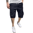 thumbnail image 1 of SHIXIAOO Male Summer Solid Color Plus Size Casual All Shorts Fashionable Woven Cargo Pants with Pockets, 1 of 5